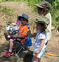 Doctor Yanez's children fishing