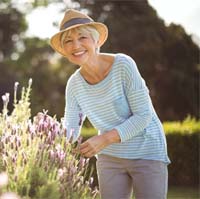 Woman smiling in Lake Zurich