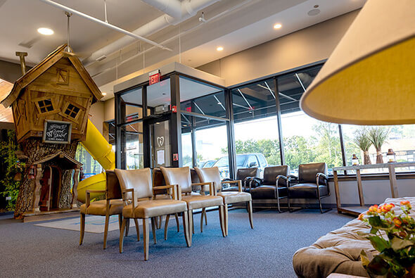 Dental office reception area