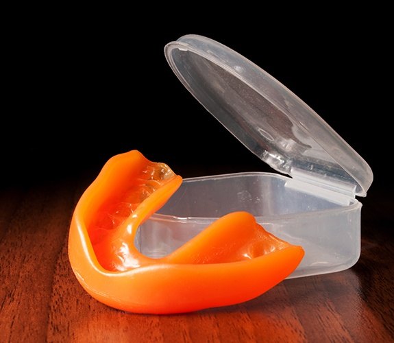 Teen boy with athletic mouthguard