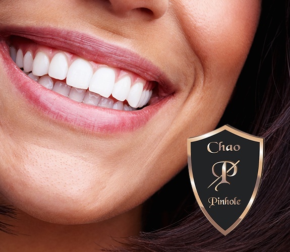 Closeup of healthy smile after chao pinhole surgical technique treatment