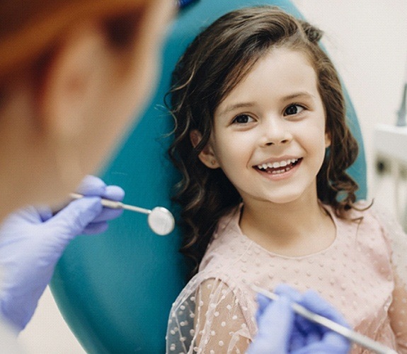 Little boy about to begin restorative dentisty